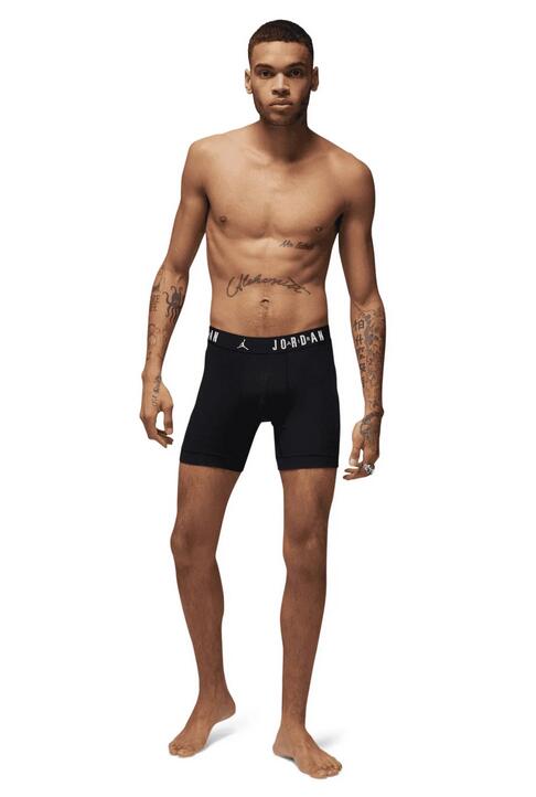 Tre boxer uomo jordan flight cotton stretch - nero 3/5
