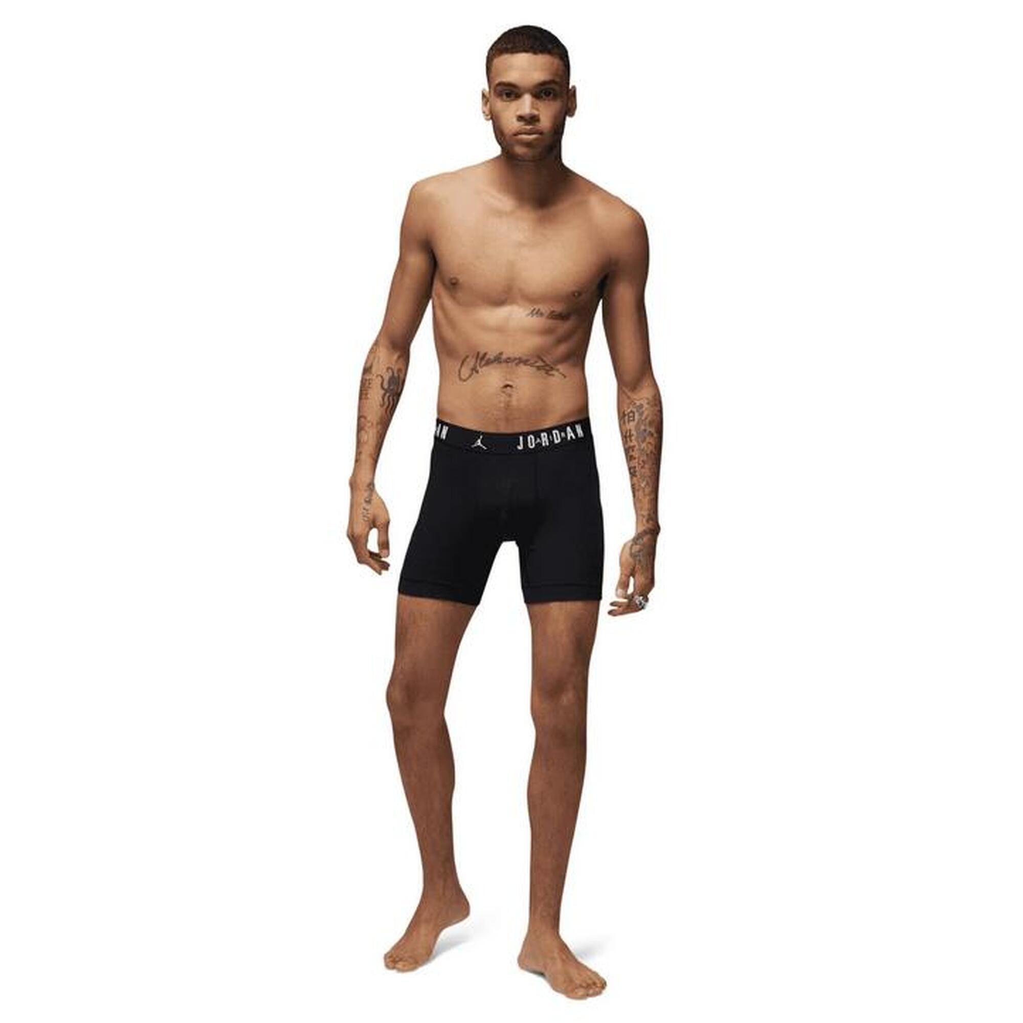 Tre boxer uomo jordan flight cotton stretch - nero