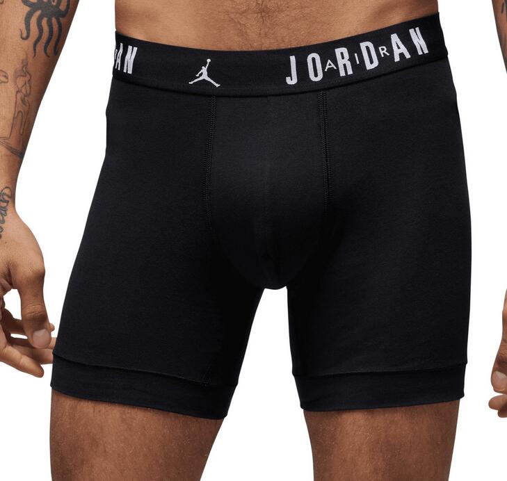 Tre boxer uomo jordan flight cotton stretch - nero 4/5