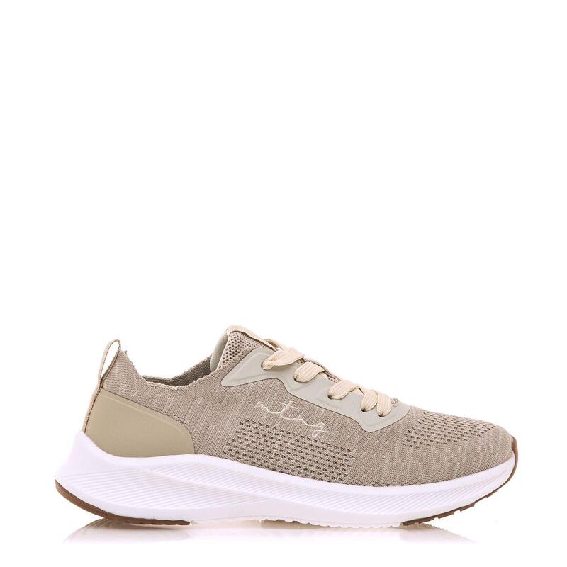 Zapatillas Caminar Mujer MTNG Somo Beige