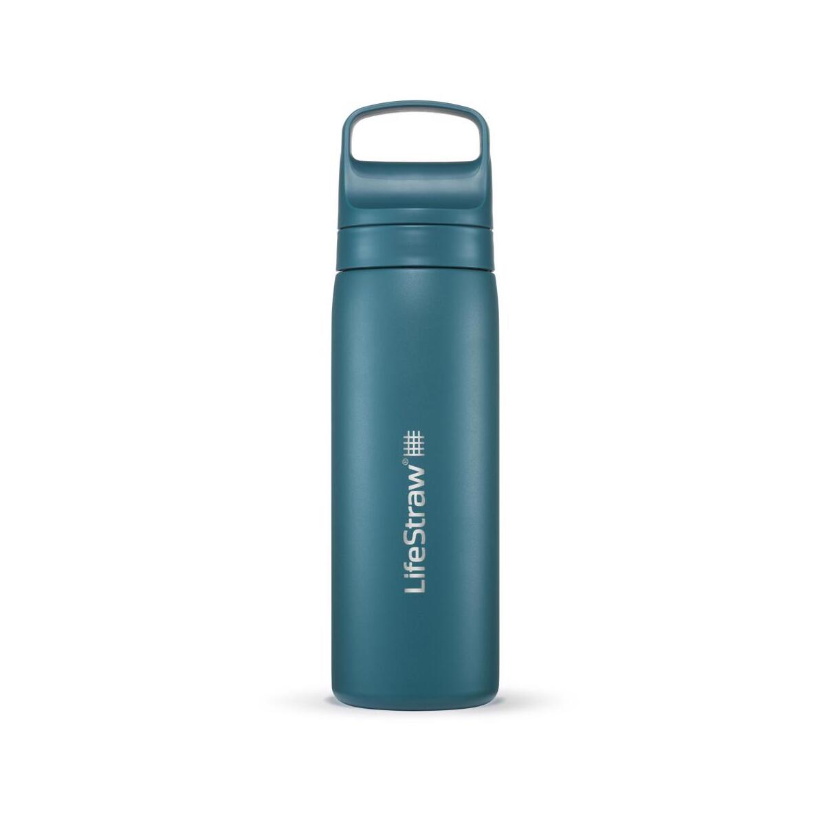 LIFESTRAW Waterfilterfles Go 2.0 Laguna Teal RVS geïsoleerd 500 ml - Blauw