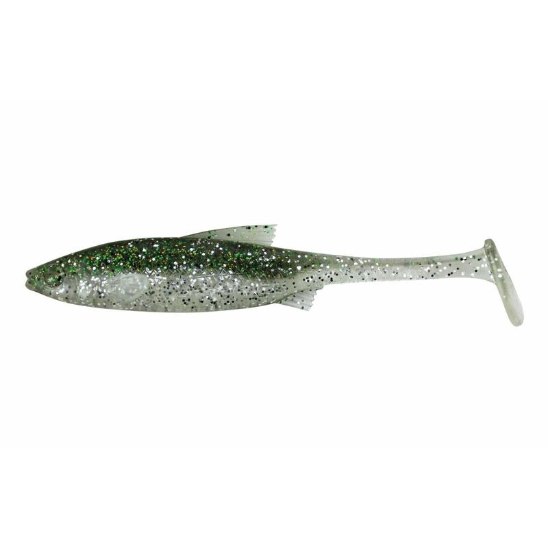 Softbaits - Stucki - Real Rider PADDLE Tail 7cm/2.0g - Green Silver