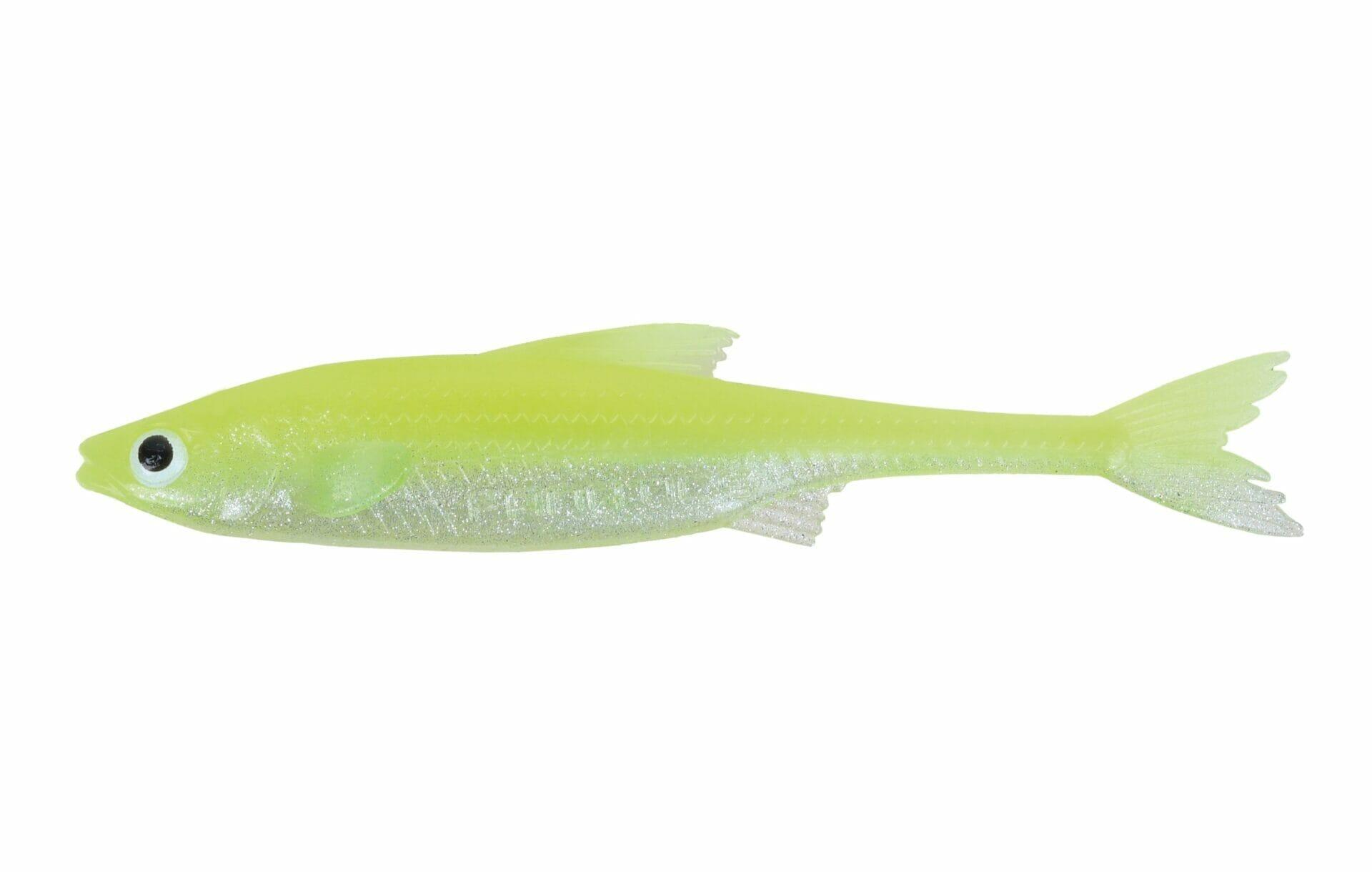 STUCKI FISHING Esca morbida siliconica - Stucki Real Rider FISH Tail 10cm/5.3g - Lime Silver