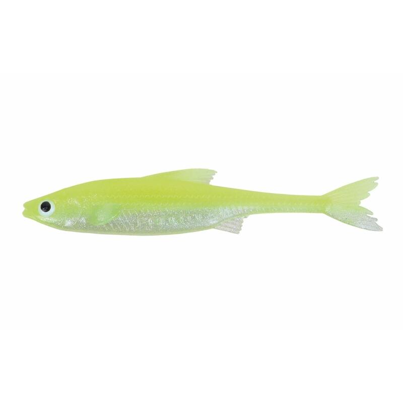 Leurre souple - Stucki Real Rider FISH Tail 10cm/5.3g - Lime Silver