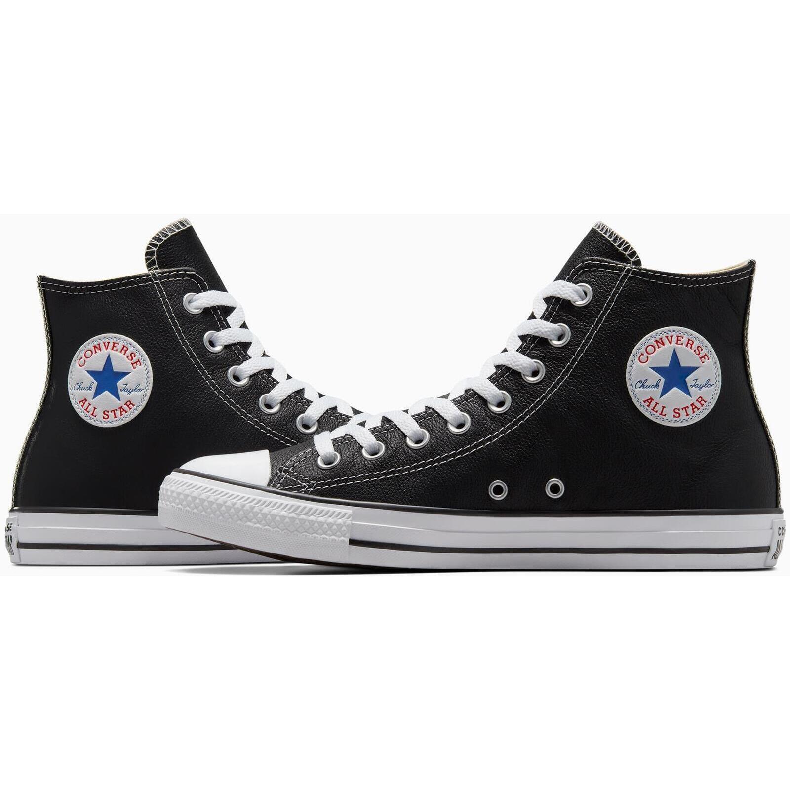 Sneakers Converse Chuck Taylor HI Leather, Zwart, Uniseks 4/5