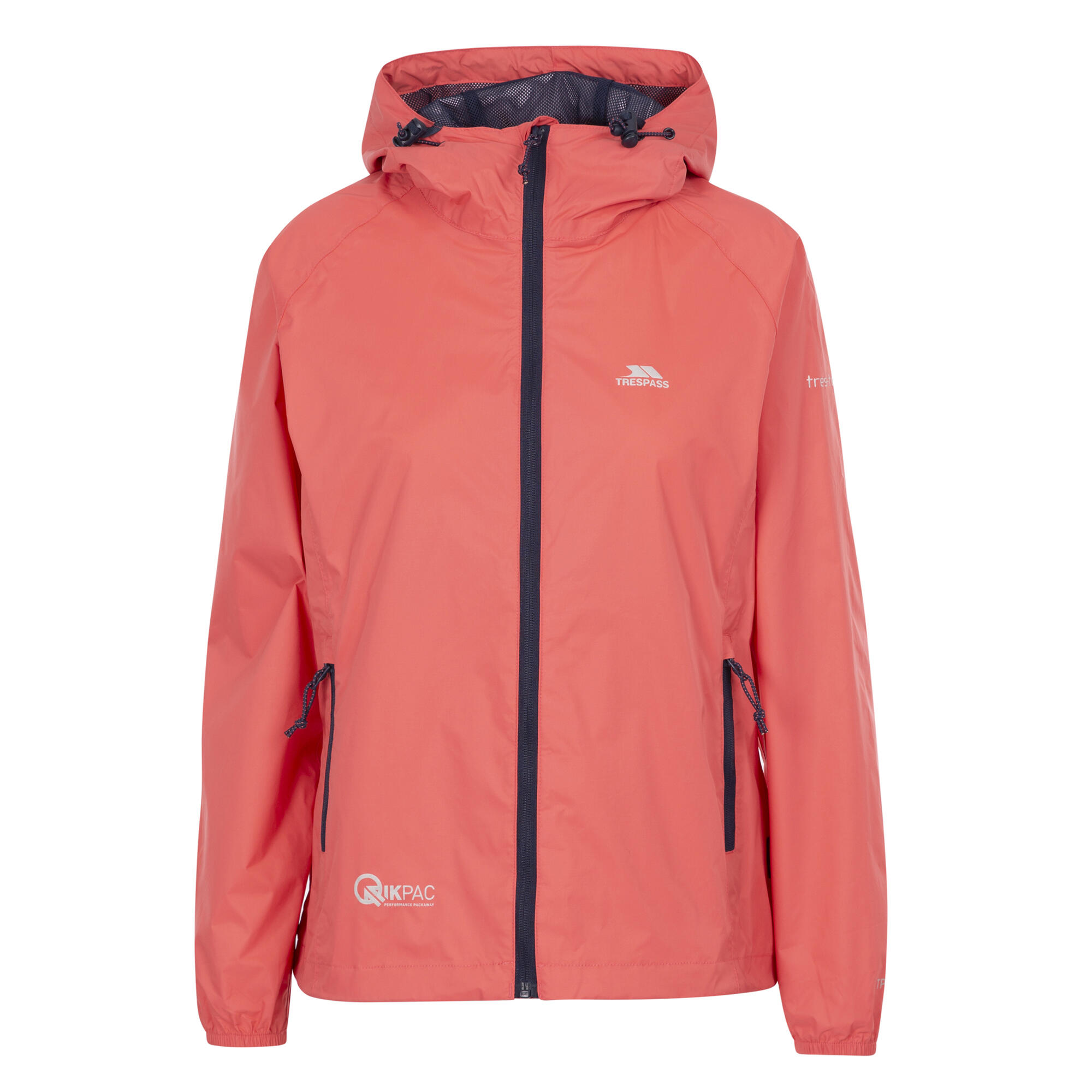 Women's QIKPAC waterproof jacket (Peach pink)