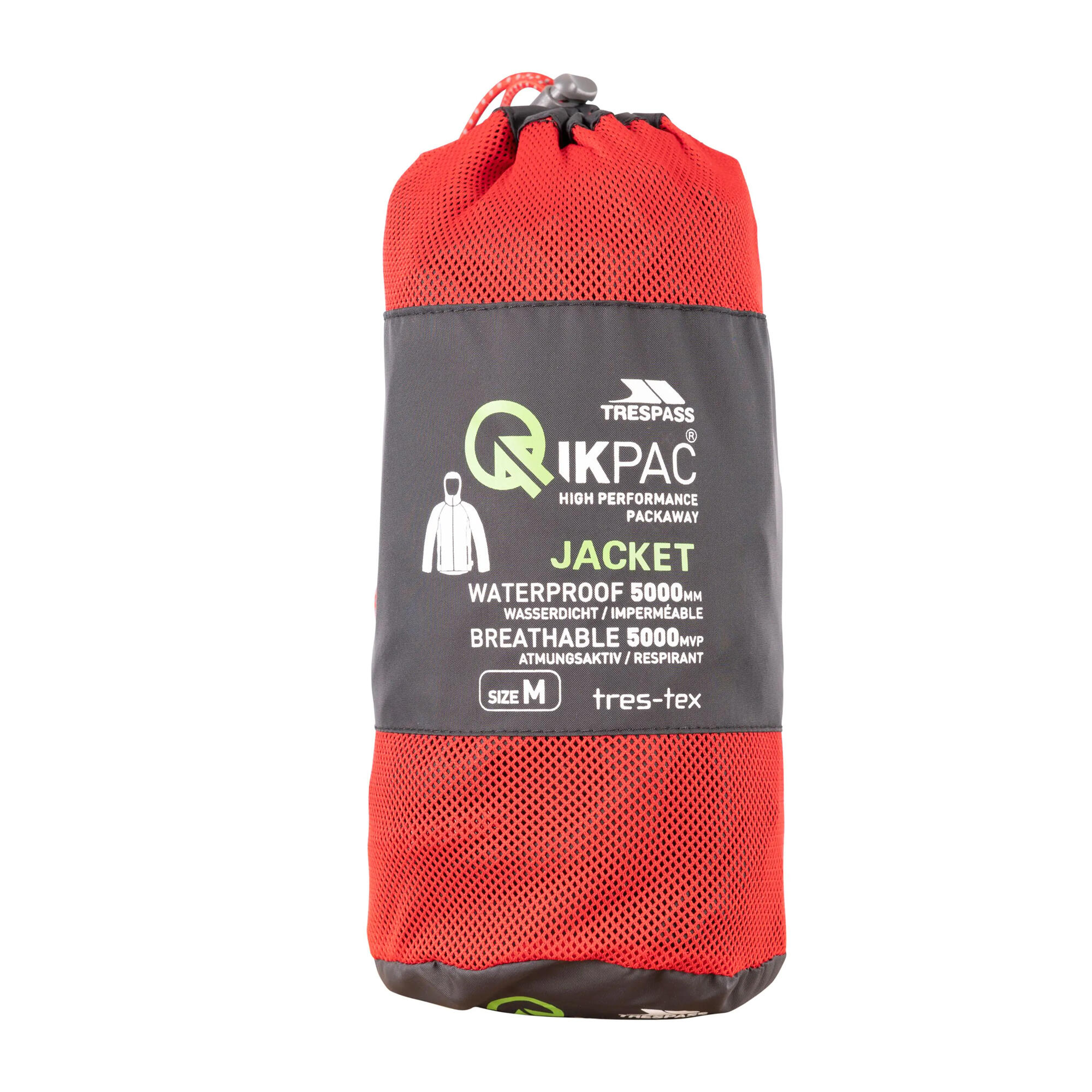 Coupevent Pliable QIKPAC Unisexe (Noir / Rouge) 3/5