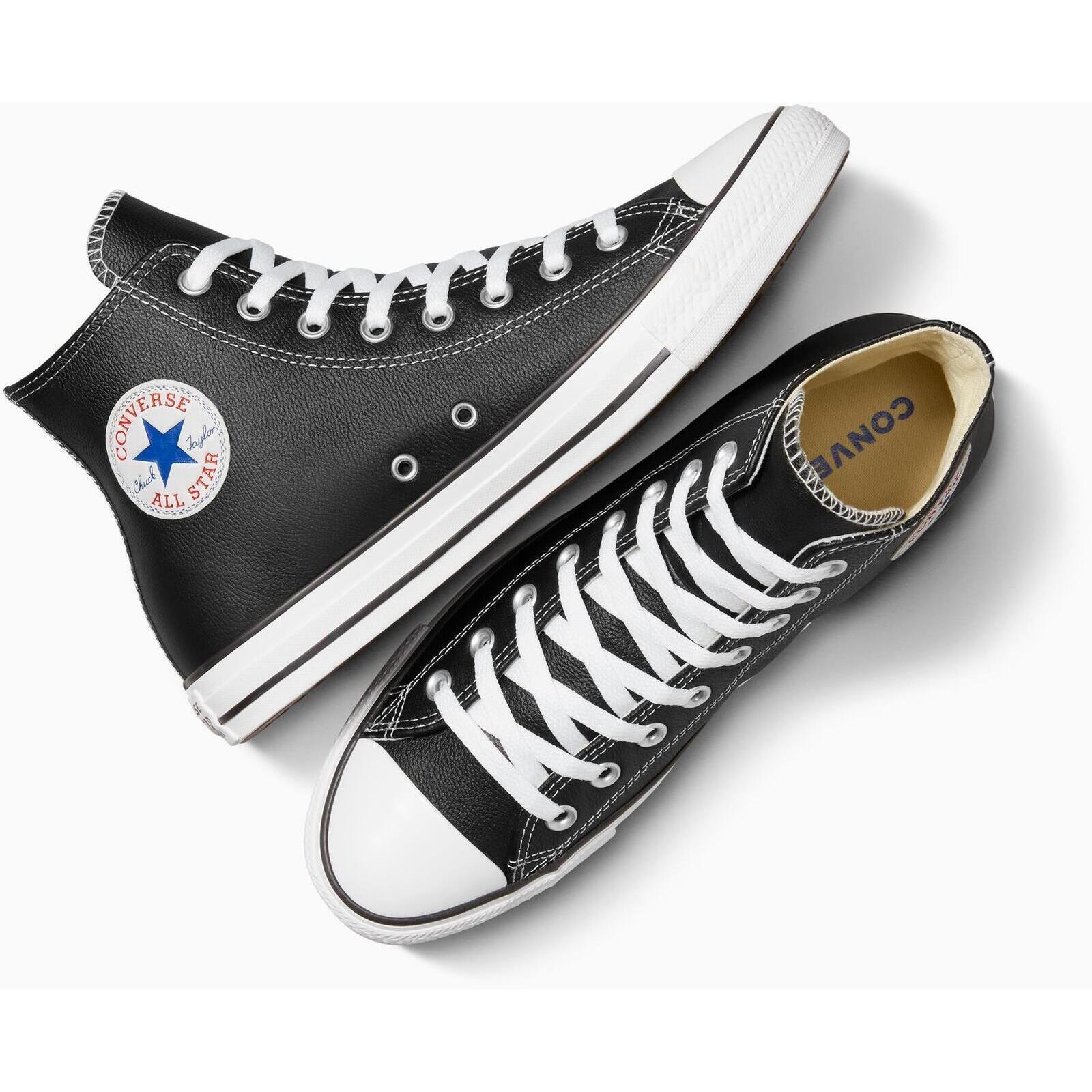 Sneakers Converse Chuck Taylor HI Leather, Zwart, Uniseks 2/5