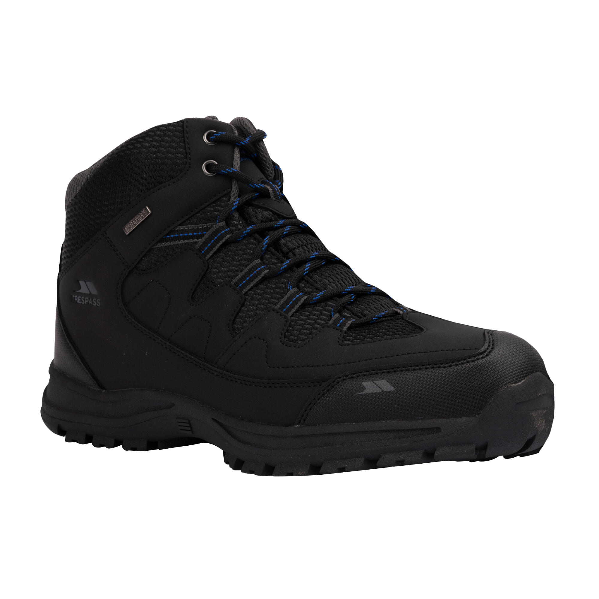 Trespass - Chaussures De Randonnée Finley Homme (noir / Bleu) - Chaussures De Sport - Bleu|noir - Decathlon