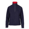 Dames Skylar Fleece Top (Marine / Rood)