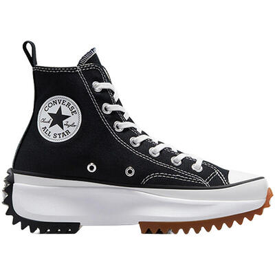 Schoenen run star hike hi black white gum
