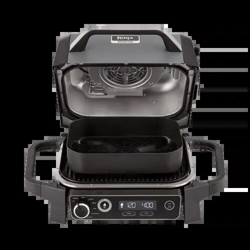 Grătar electric cu funcție de afumare Ninja Woodfire, 2400 W, 7 funcții, Gri 2/8