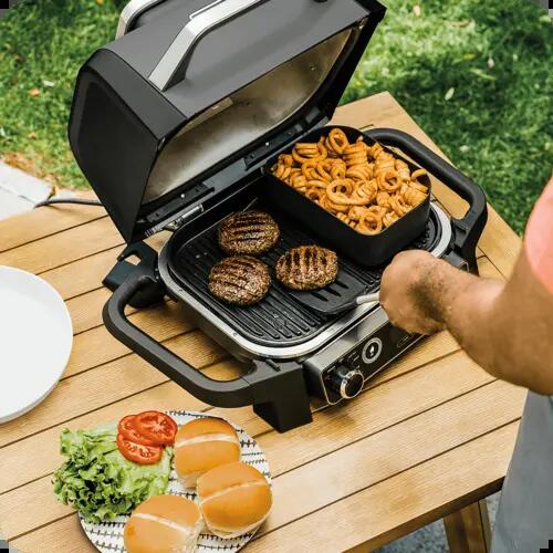 Grătar electric cu funcție de afumare Ninja Woodfire, 2400 W, 7 funcții, Gri 6/8