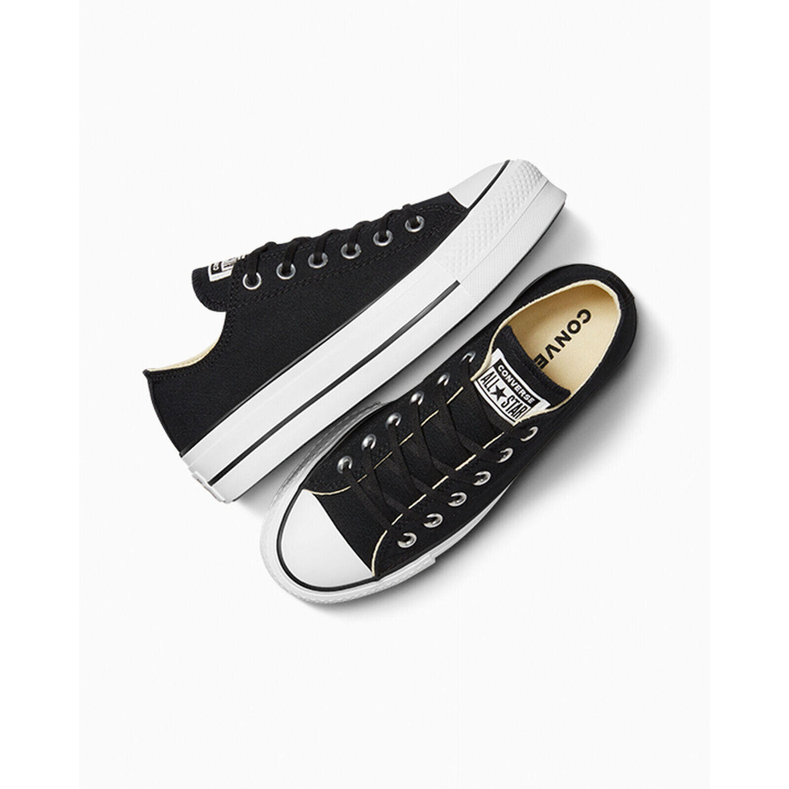 CONVERSE Plateausneakers voor Converse Chuck Taylor All Star Lift Zwart Dames Decathlon