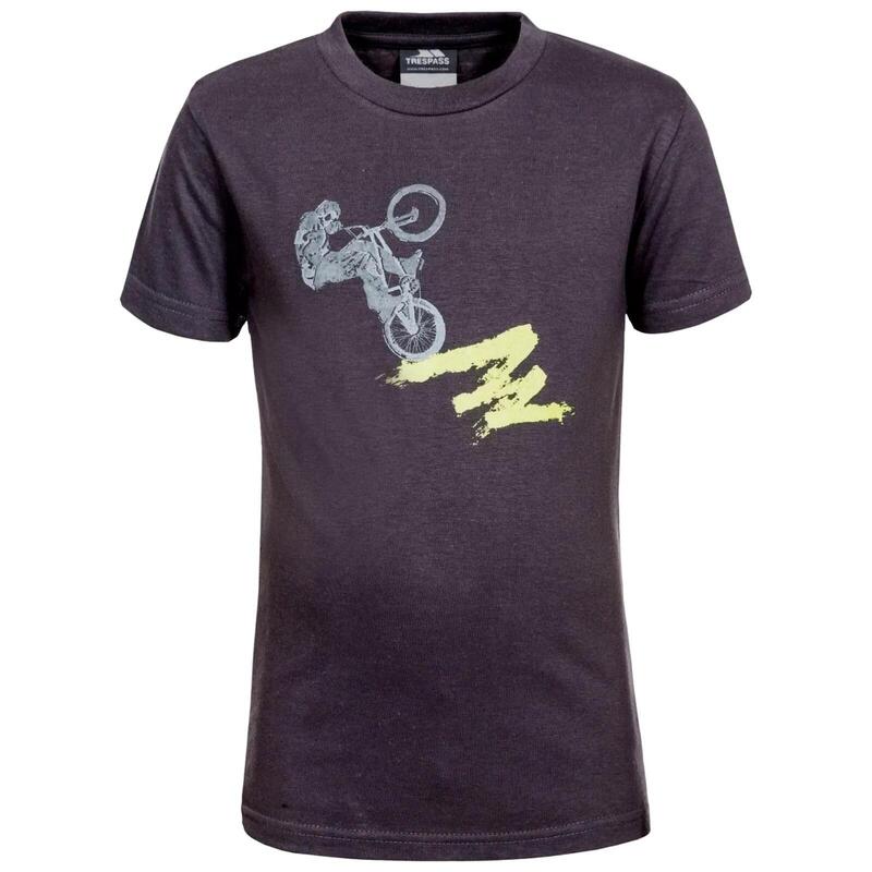 "Wheelspin" TShirt für Jungen Kohlen-Schwarz