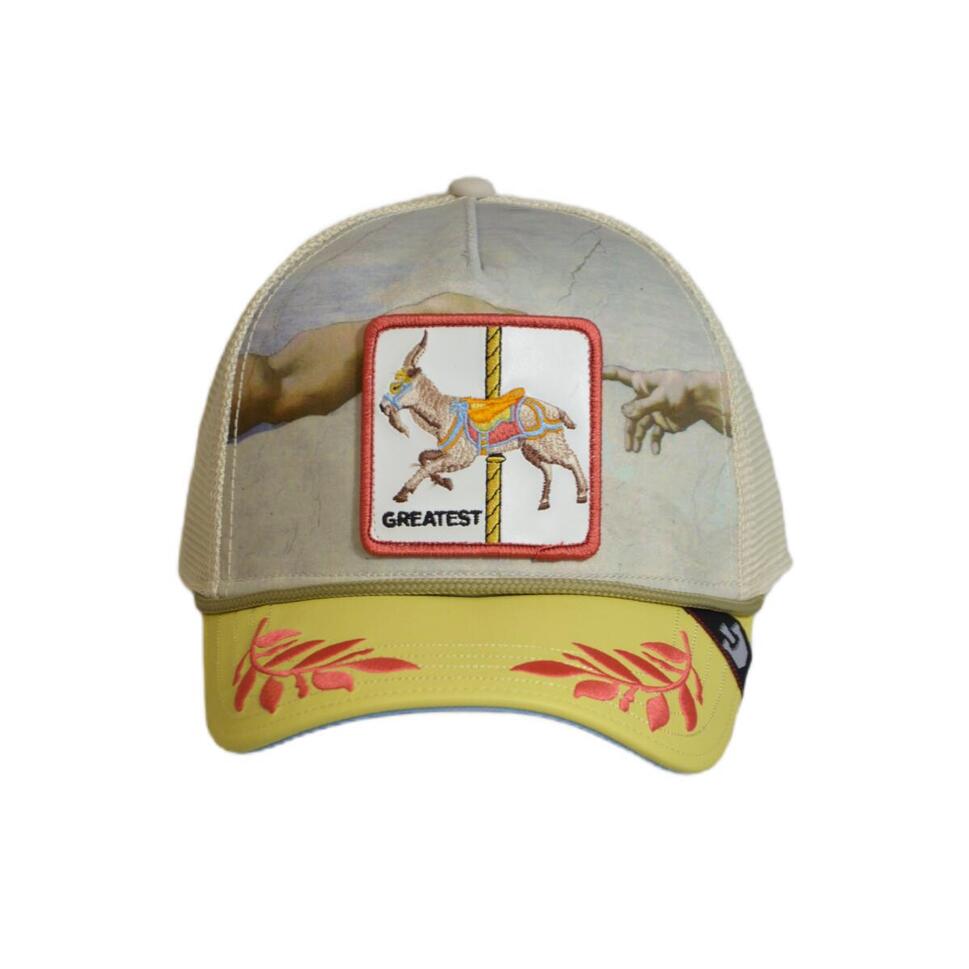 Czapka z daszkiem Goorin Bros. Animal Farm Goat Greatest Trucker 101-0310-STONE