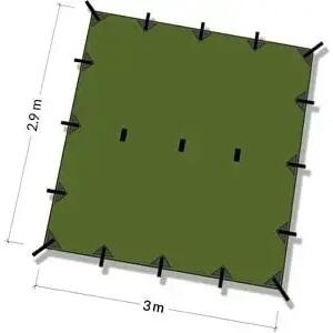 Тента Superlight маслиненозелена DD Hammocks 3m x 2.9m