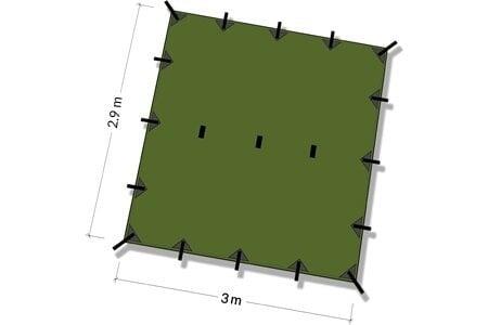 DD Hammocks Superleichtes Tarp3 - Olivgrün