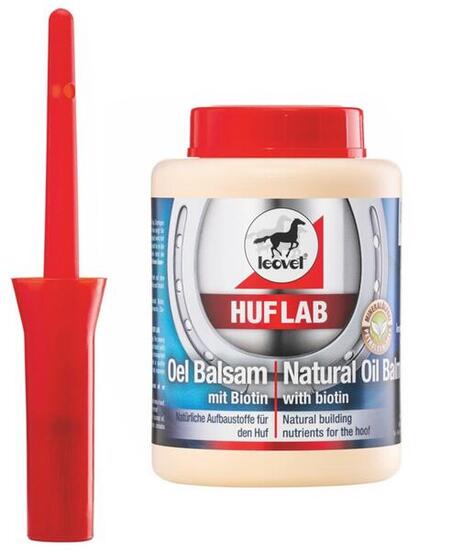 Hoof Lab Balsamo oleoso con Biotina ricostituente per zoccoli 500ml + pennello