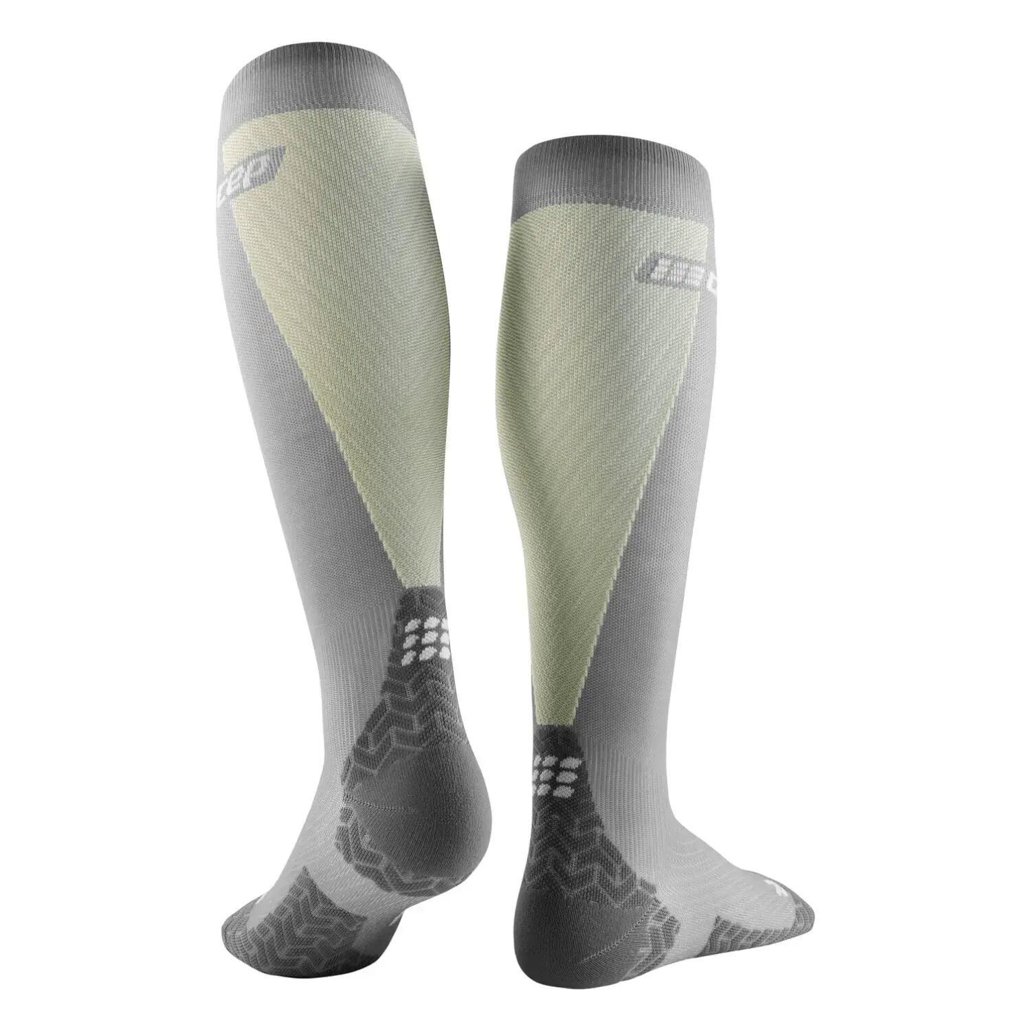 Sosete compresie inalte - ultralight socks tall v3 - grey | lime 2/5
