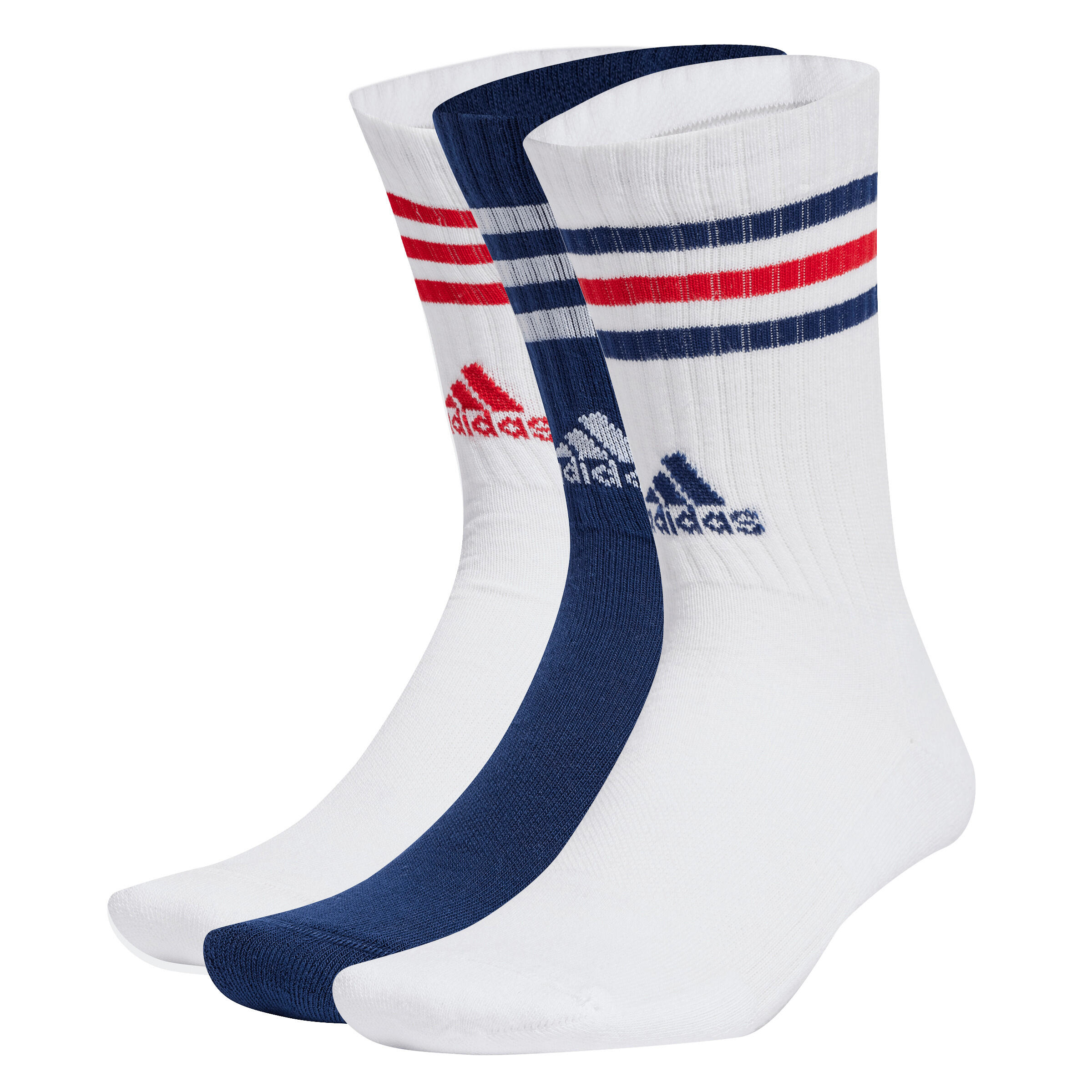 Olympique Lyonnais - Lot De 3 Paires - Chaussettes Crew Ol Nation - Chaussettes - Blanc|bleu - 34/36 - Decathlon