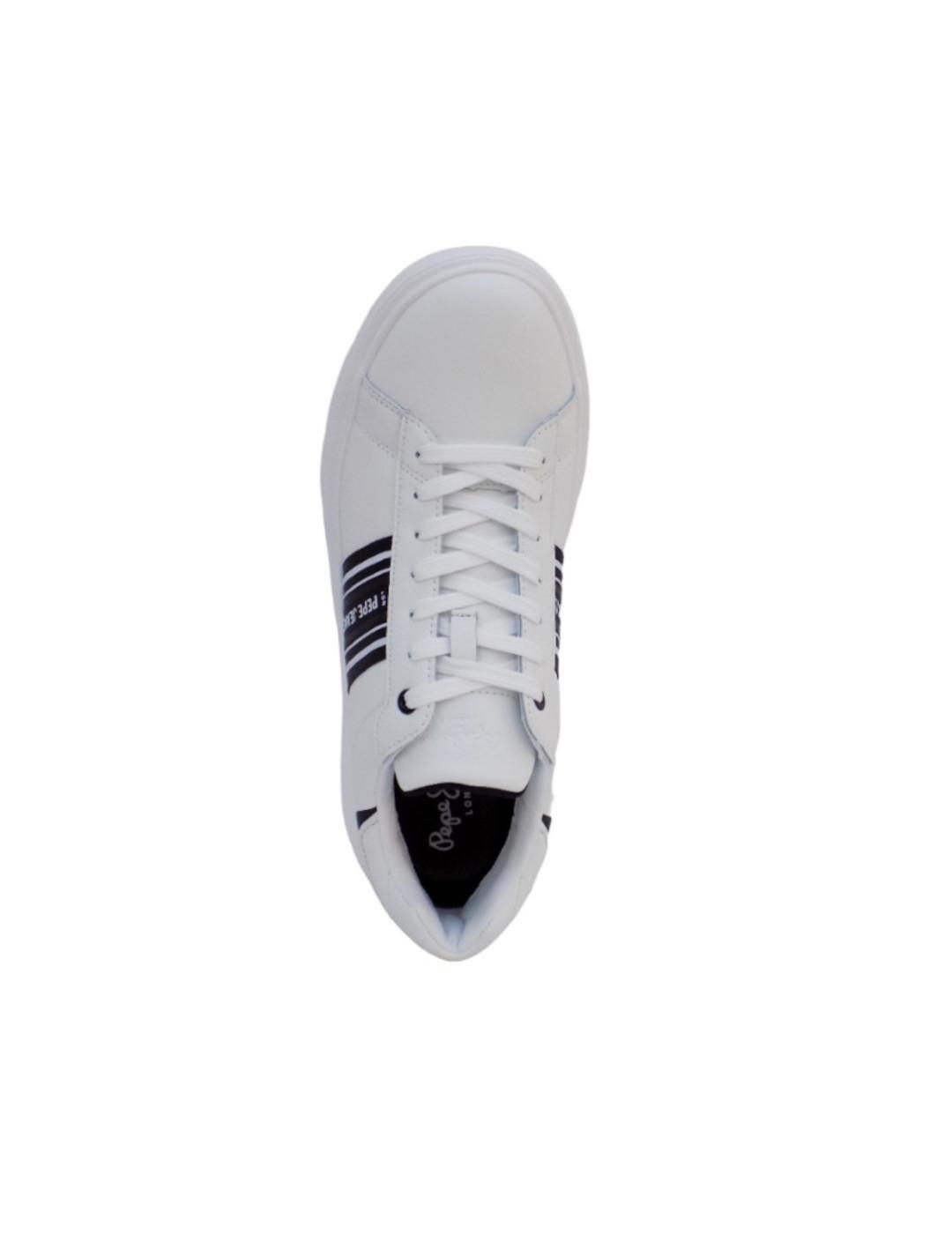 Des baskets pour homme Pepe jeans blancs 3/4