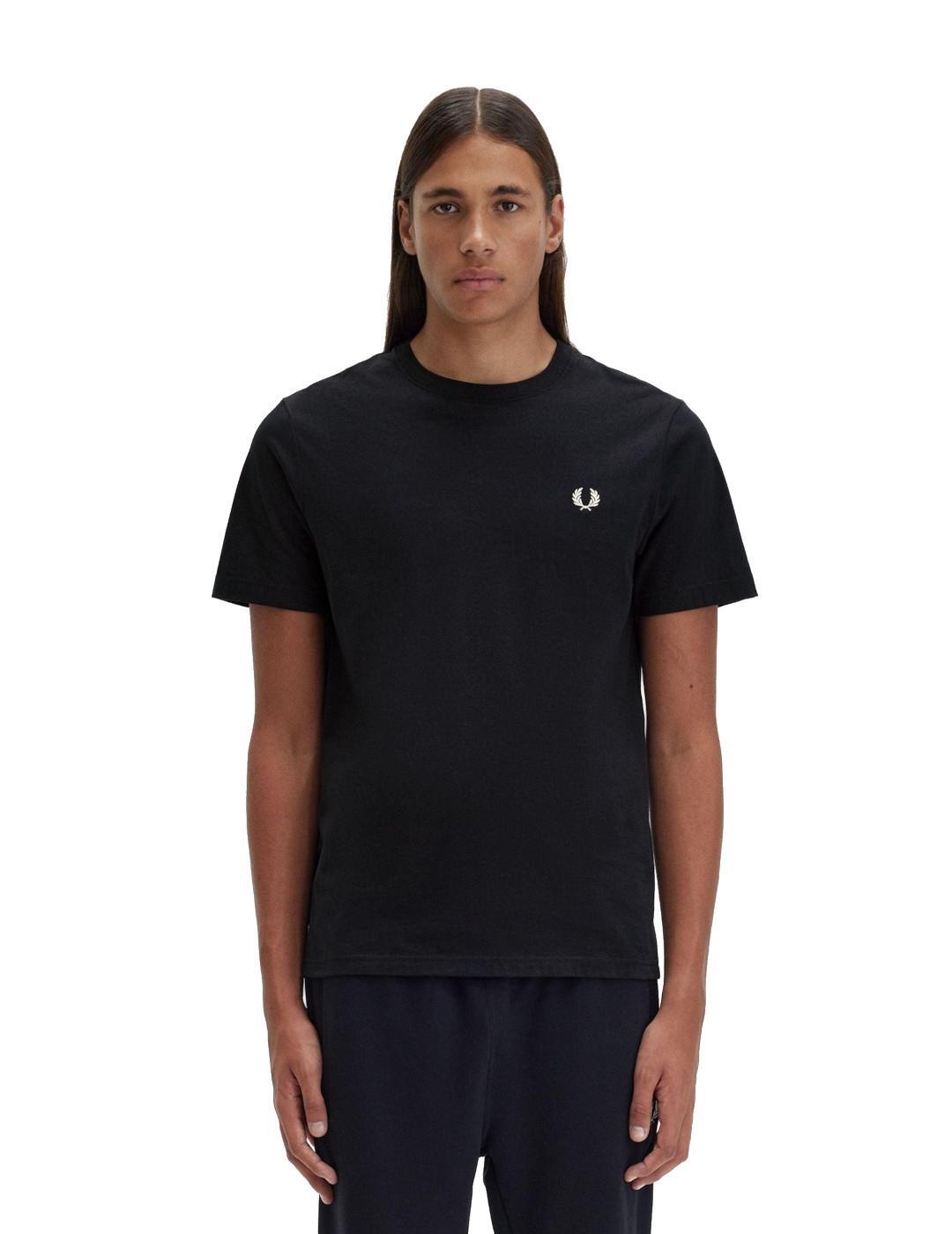 Fred Perry Men's Black Neck T-Shirt 2/7