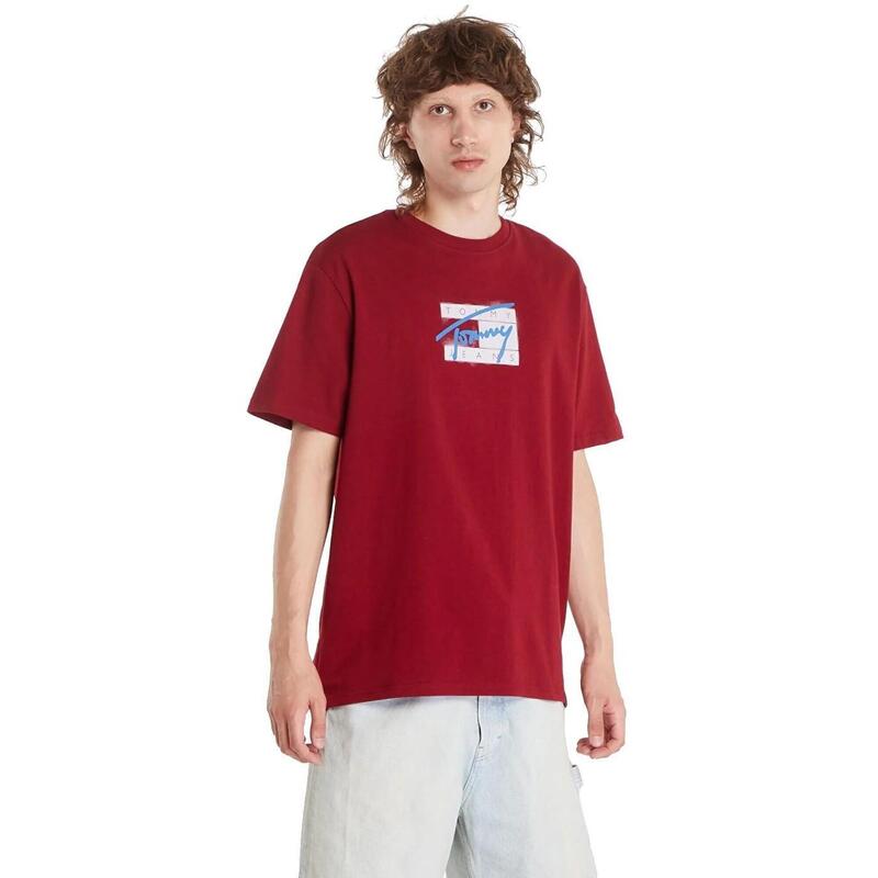 Camiseta de manga corta para Hombre Tommy hilfiger  Granate