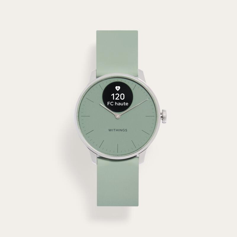WITHINGS ScanWatch Light - Montre connectée santé cardiovasculaire, 37mm Vert
