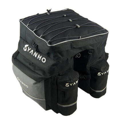 Packtaschen Double XL 60 Liter Schwarz mit Regenschutz