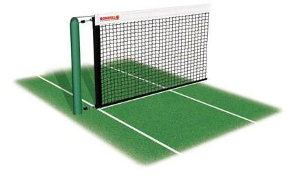 Filet de tennis de tournoi avec bande supérieurePolyester, couleur : noir
