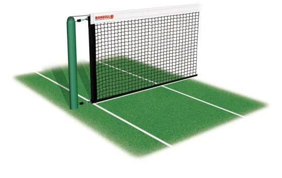 Filet de tennis de tournoi avec bande supérieurePolyester, couleur : noir