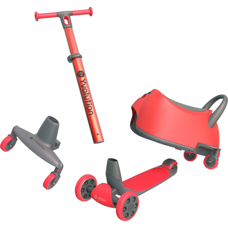 Trotineta 5-in-1 Yvolution Y Glider Luna Red