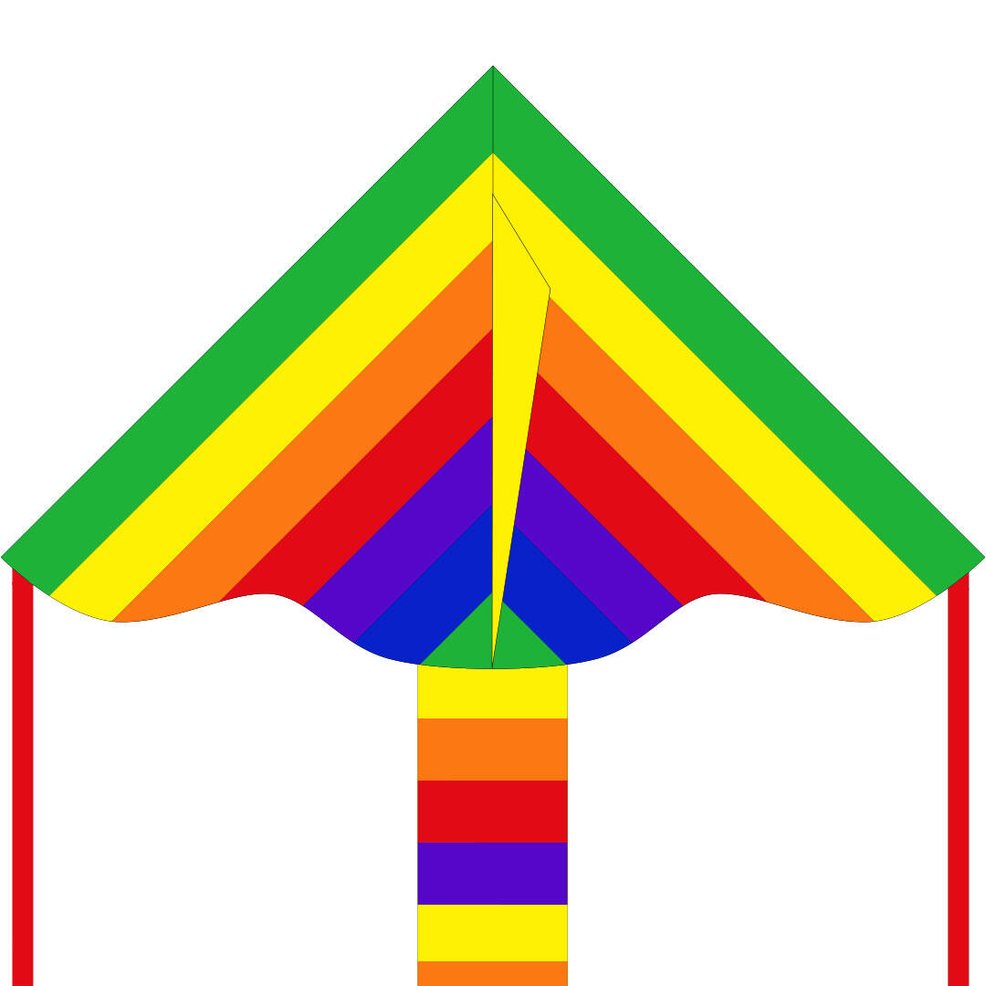 HQ POWERKITES HQ Kindervlieger Simple Flyer Rainbow 85cm