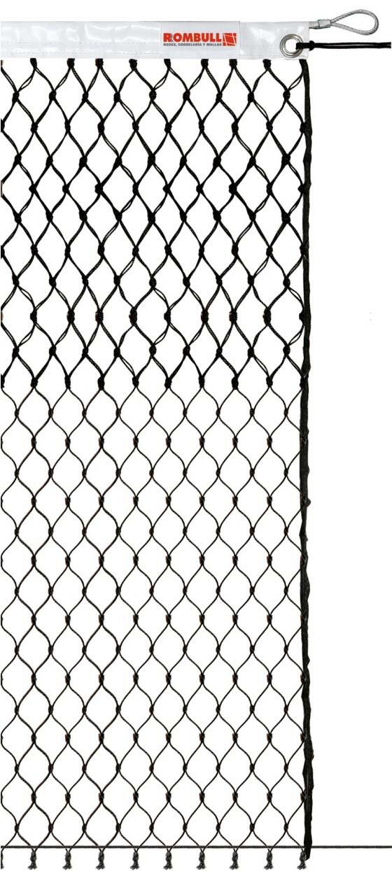 Rete da tennis Friendly con 10 maglie doppie in nastro di PVC nero 3/3