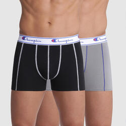 BOXER CHAMPION LEGACY PLAIN X2 Gris/Noir M