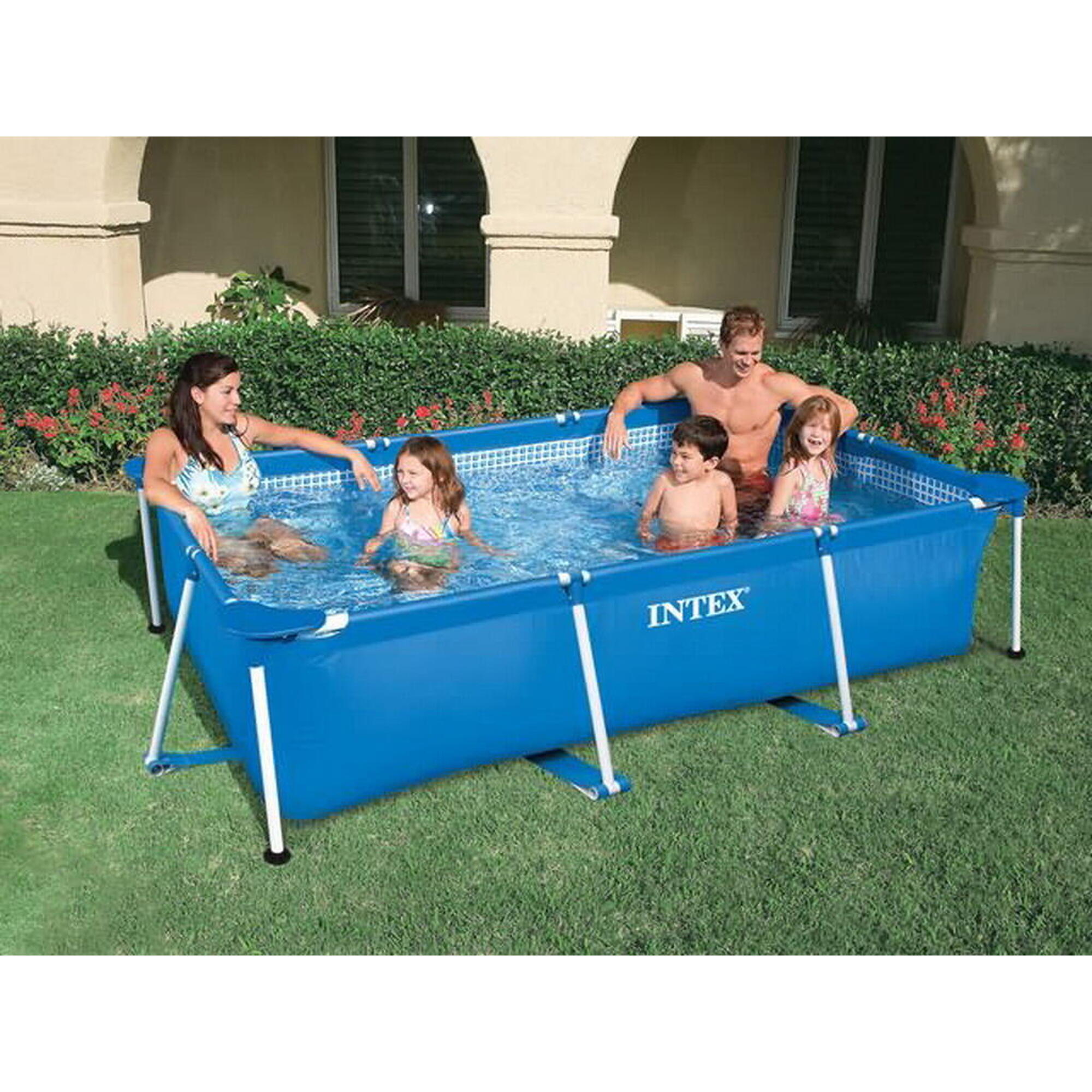 Intex - Piscine Hors-sol Intex Metal Frame Junior 2.2x1.5x0.60m - Piscine - Bleu|noir - Taille Unique - Decathlon