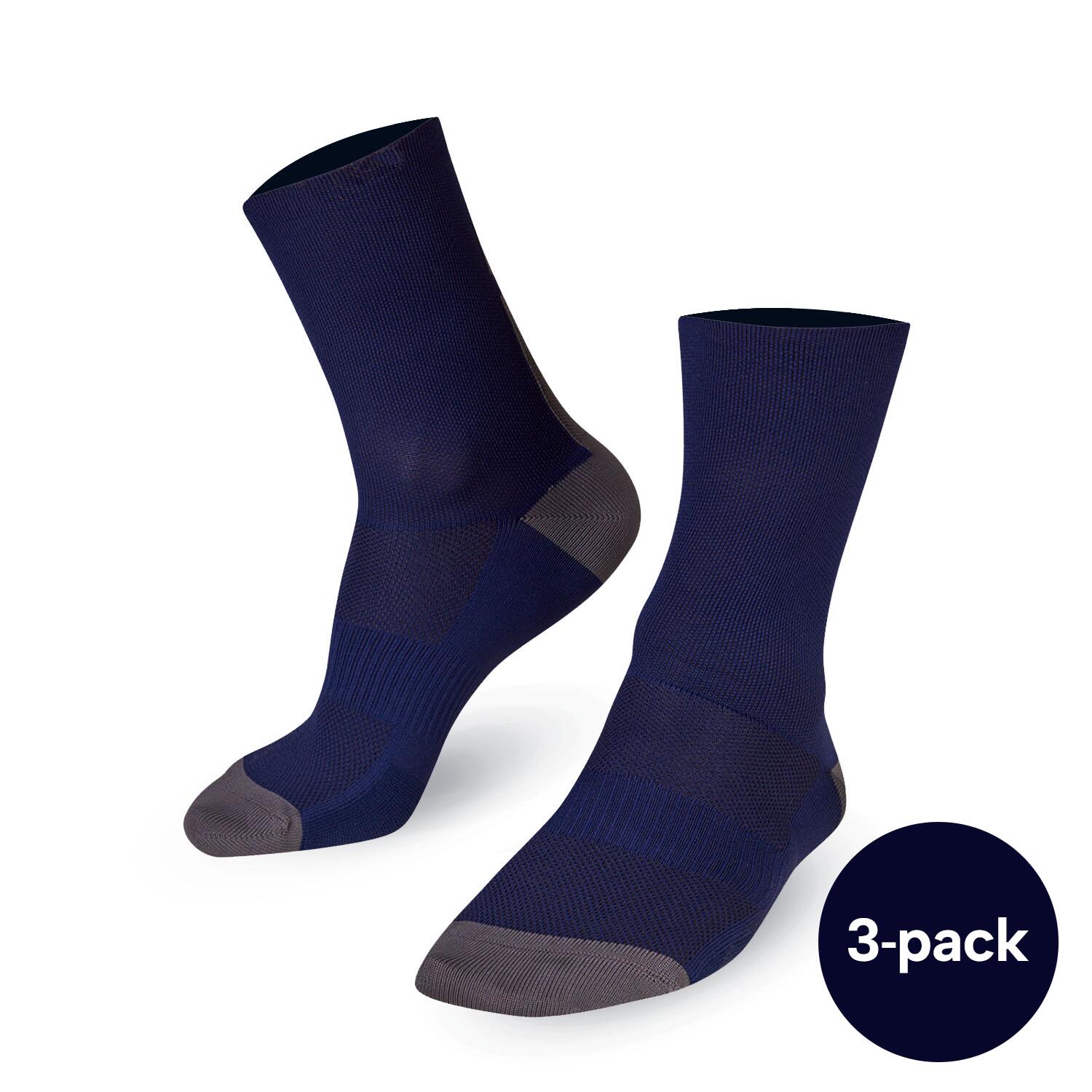 BIORACER Fietssokken (3 sets) - Blauw - Classic