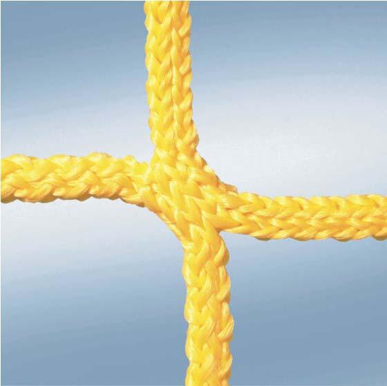 Juego 2 redes porterías Hokey Sala 4mm malla 40, color: amarillo 3/3