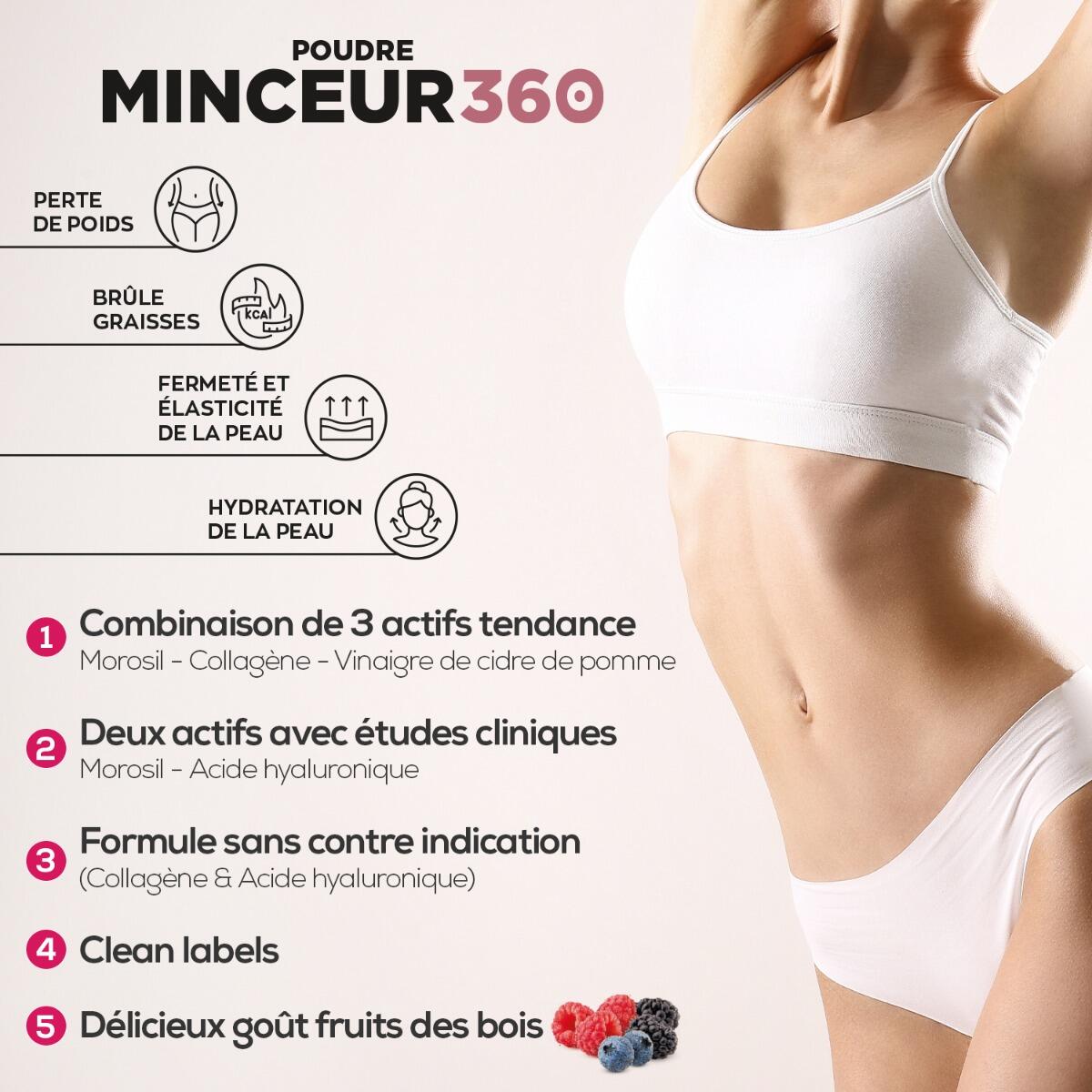 Minceur 360 Poudre Morosil, Vinaigre de Cidre, Collagène & Acide Hyaluronique 7/7