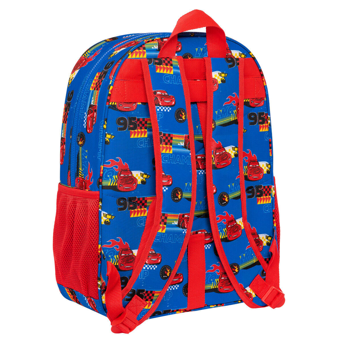 Mochila Escolar Cars Race ready Azul 2/3