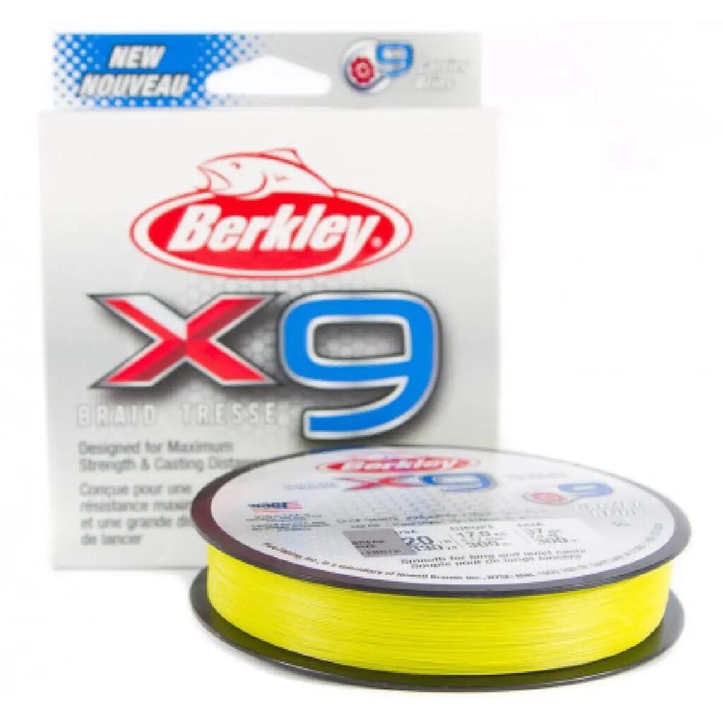 Плетен конец Berkley X9 флуоресцентно зелен 0.20 мм/20.60 кг/150 м