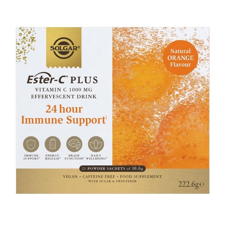 SOLGAR Ester-C Plus Vitamina C 1000mg Efervescente 21 sobres