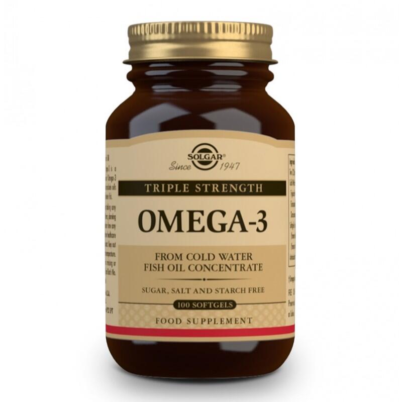 SOLGAR Omega-3 Triple Concentración 100 Cápsulas Blandas