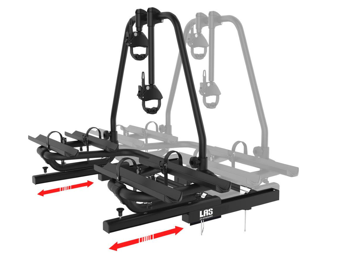 PORTE-VÉLOS 2 VÉLOS ALU POUR FLÈCHE DE CARAVANE OU DE REMORQUE - LAS 1/6