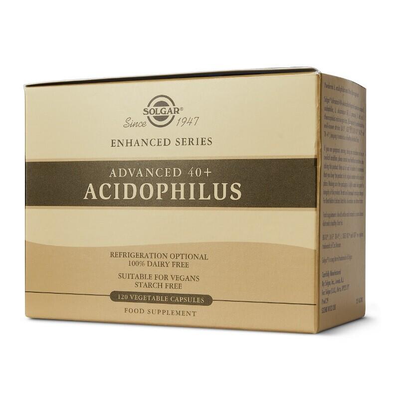 SOLGAR 40+ Acidophilus Avanzado Probiótico 120 Cápsulas Vegetales