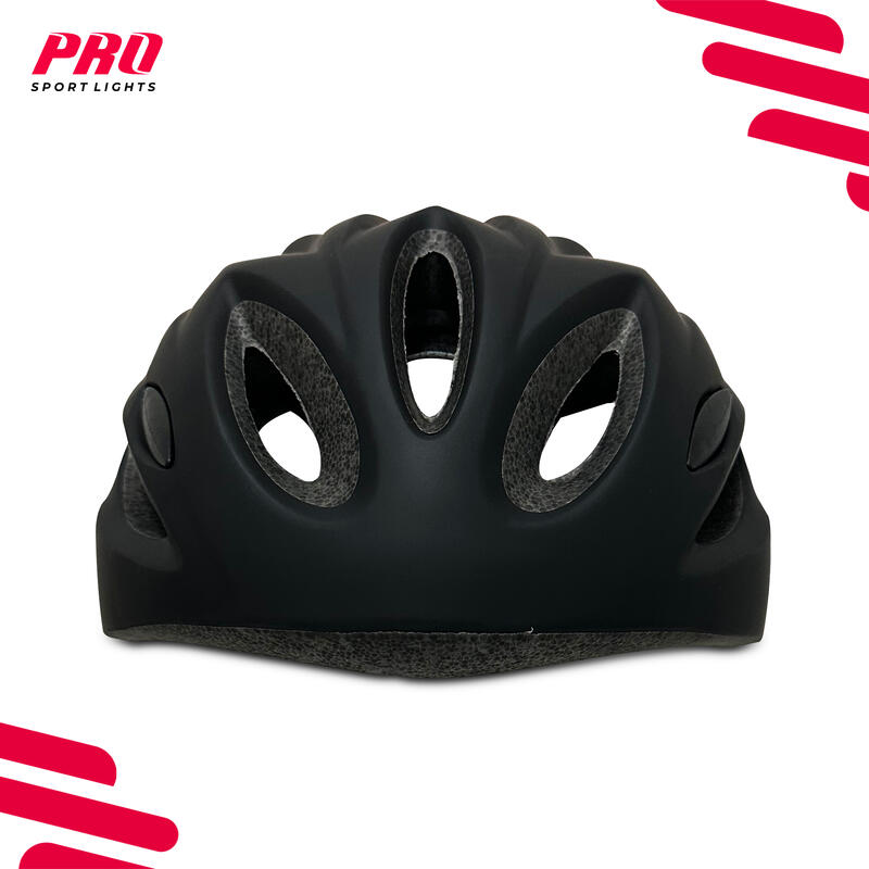 Casque vélo femme/homme noir mat Allround avec feu arrière