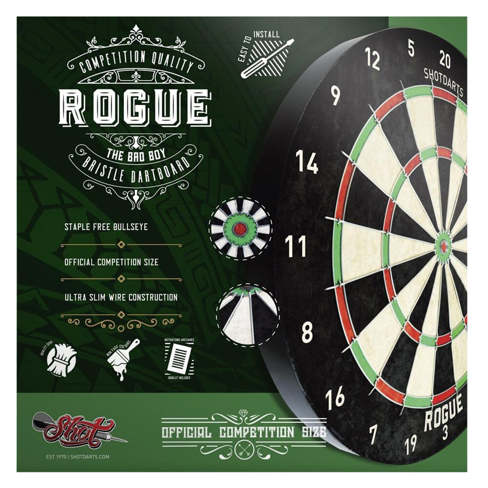 Shot Rogue Bristle Dartboard 2/6