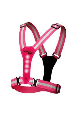 Joggy safe hardloopvest met verlichting roze