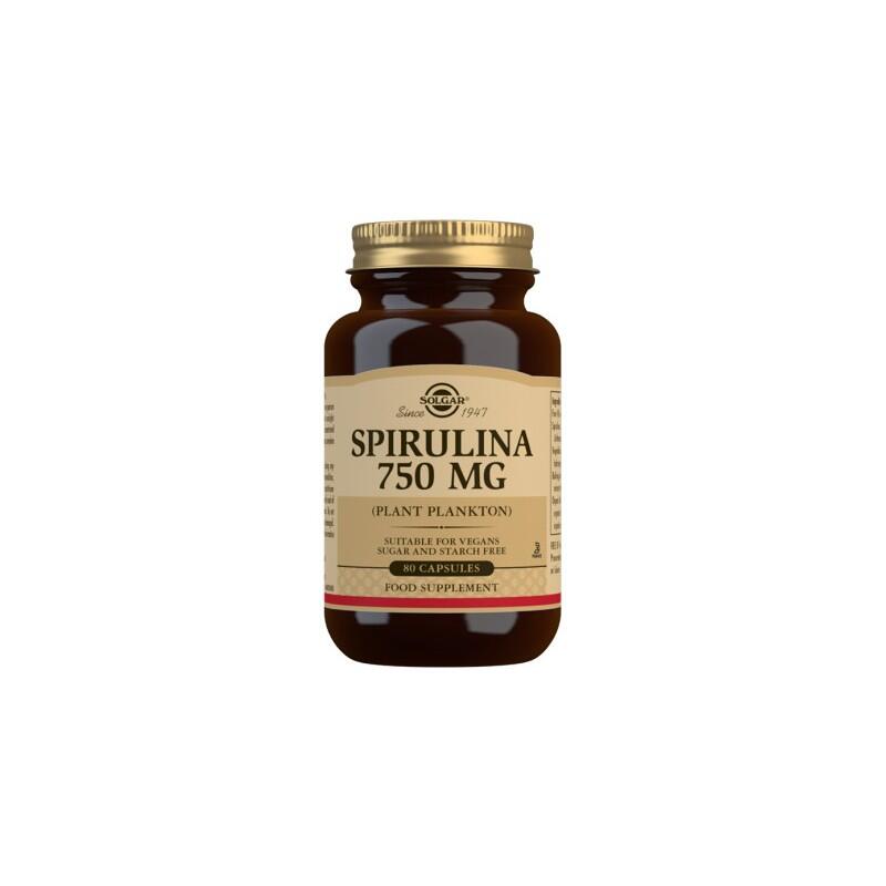 SOLGAR Espirulina Vegetariana 750mg (80 Cápsulas)